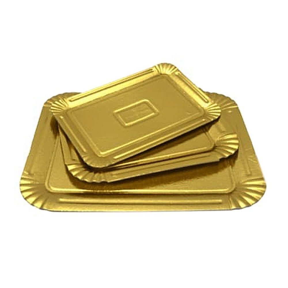 BANDEJA PLASTICO 10P (15X10X1) DORADO - Sansei